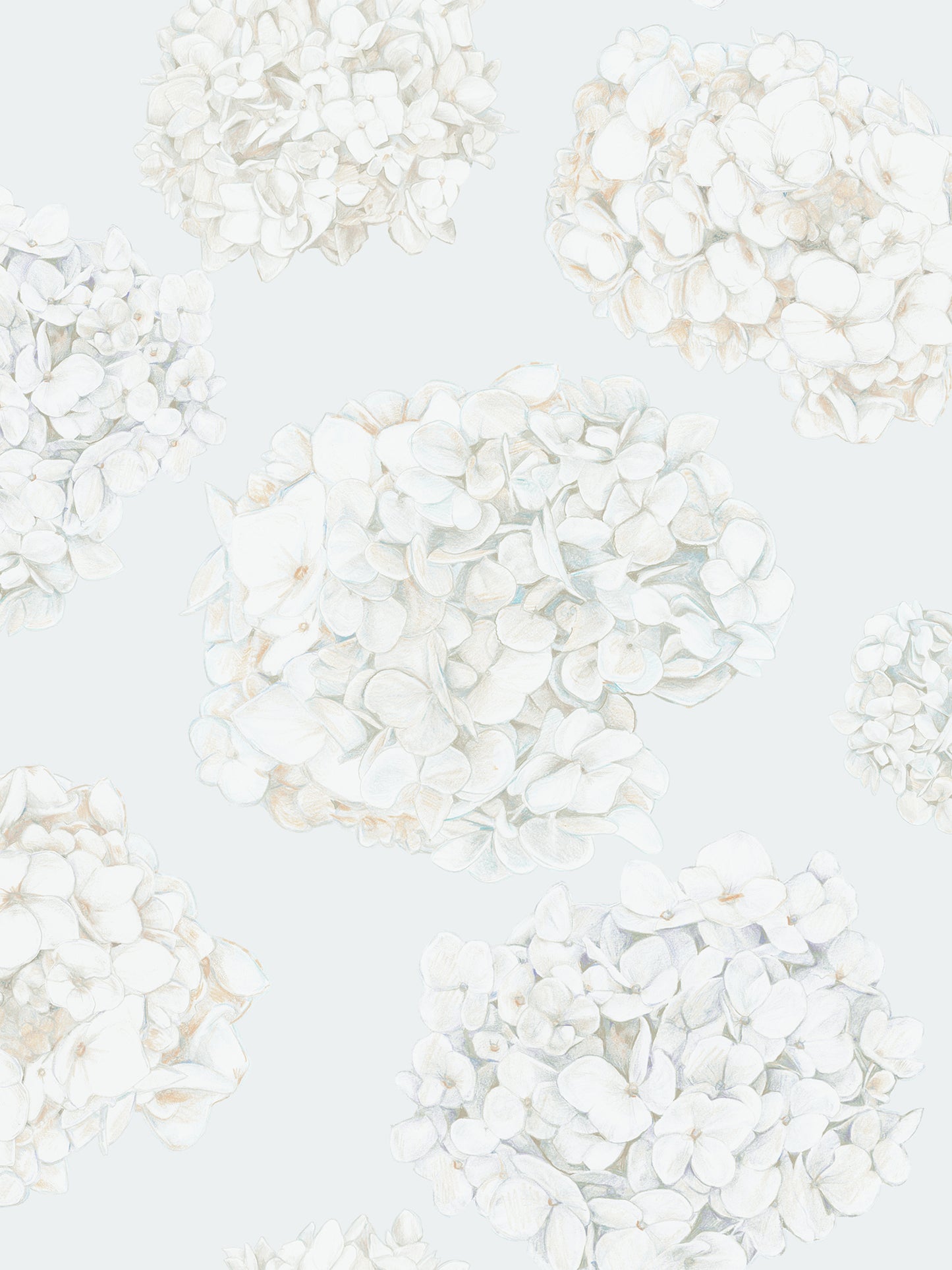 Abundance - Pale Blue - Wallpaper