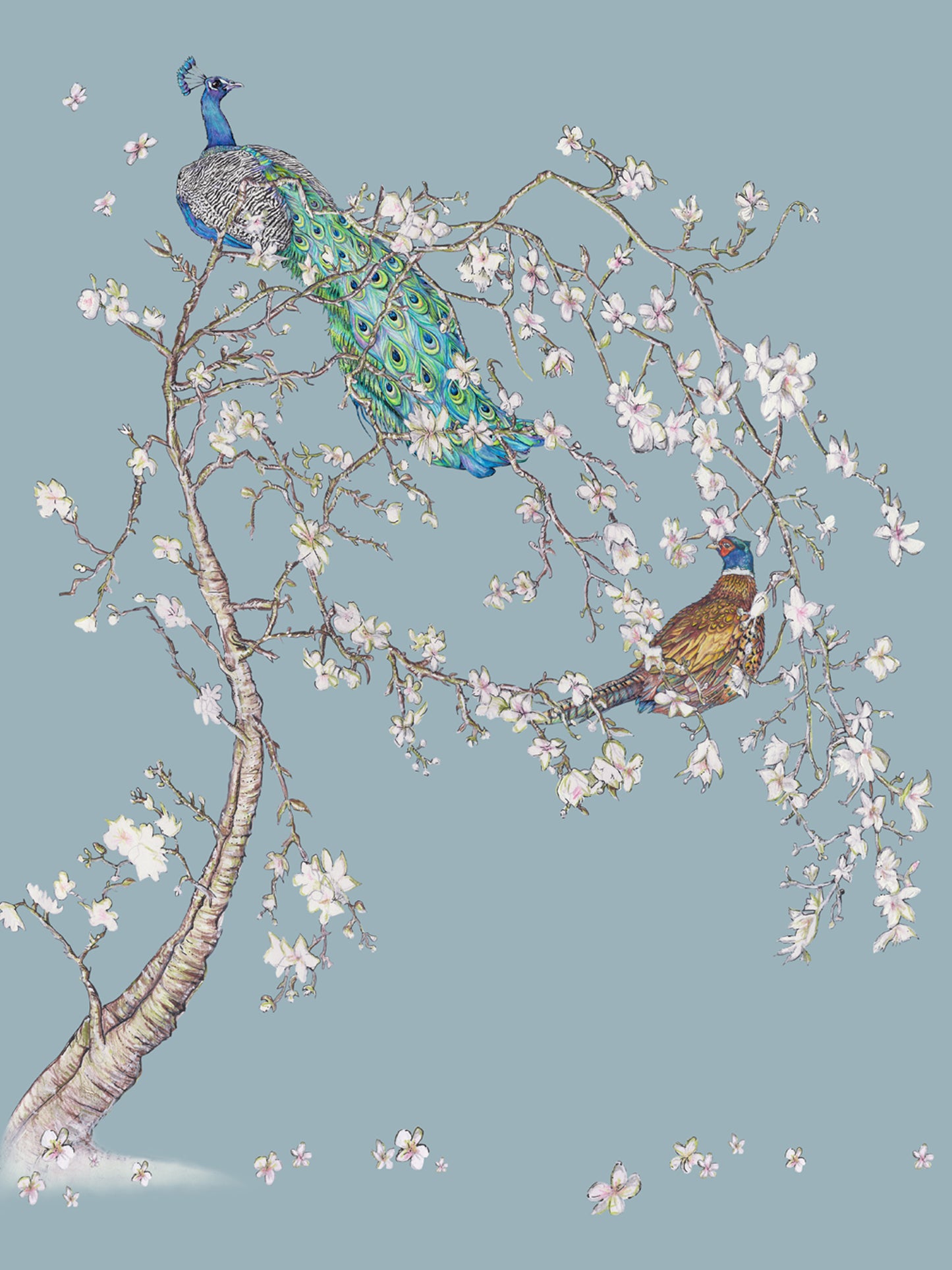 Indian Cherry Tree - Sky Blue - Cushion