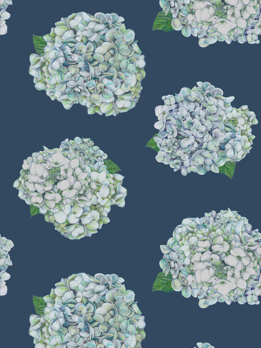 Hortensia - Blue - Wallpaper Sample