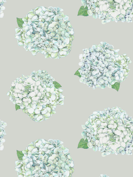 Hortensia - Light Grey - Wallpaper Sample