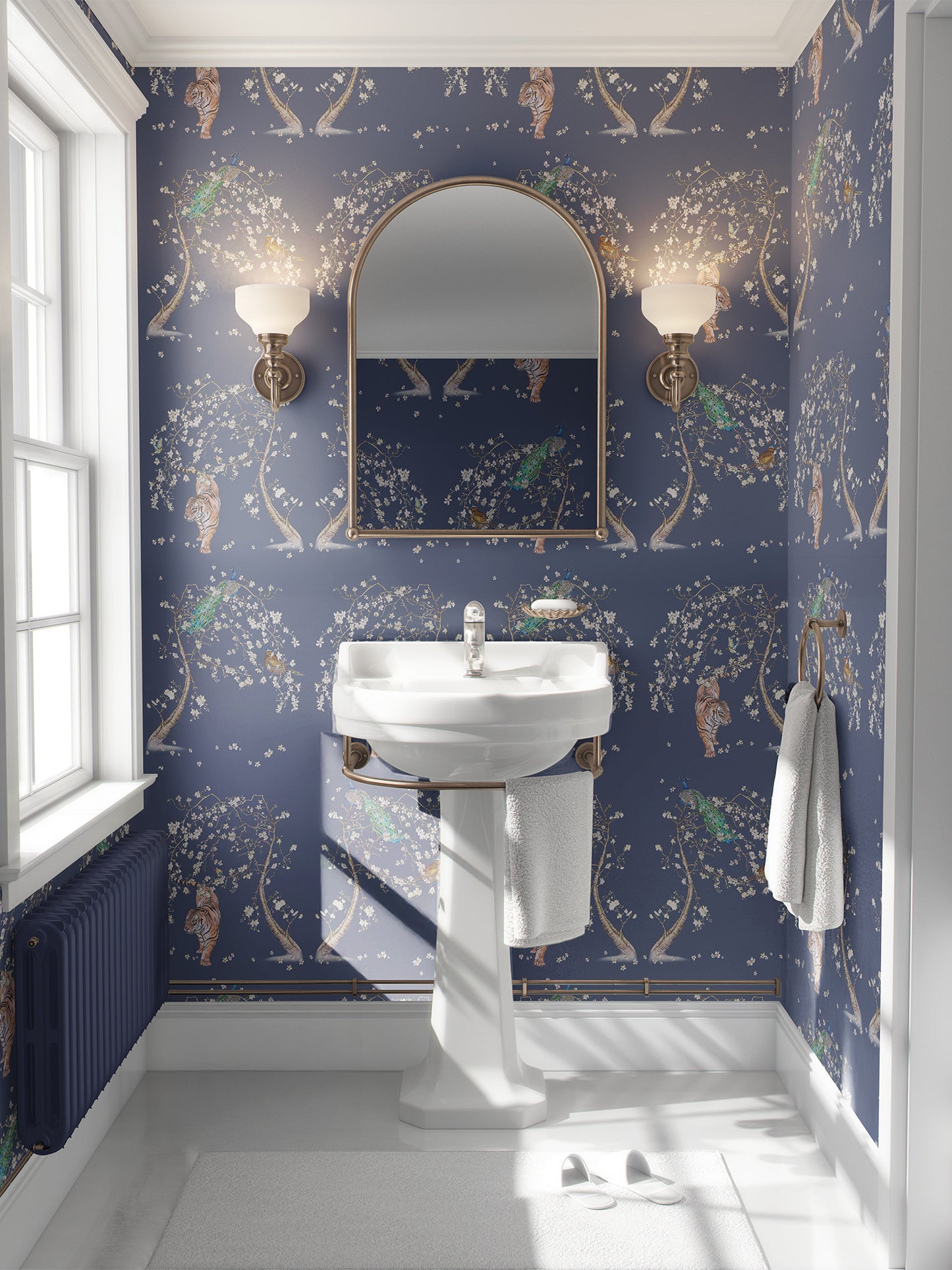 Indian Cherry Tree – Blue - Wallpaper Sample