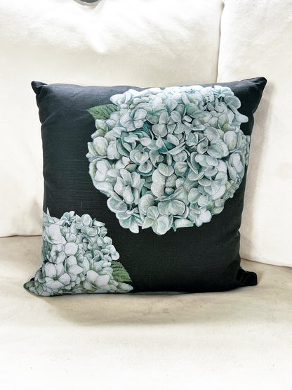Hydrangea - Black - Cushion