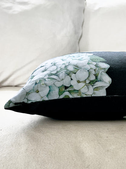 Hydrangea - Black - Cushion