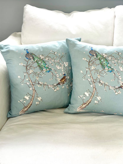 Indian Cherry Tree - Sky Blue - Cushion
