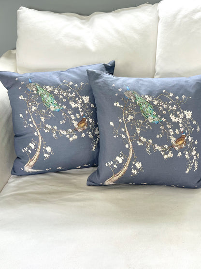 Indian Cherry Tree - Blue - Cushion