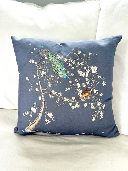 Indian Cherry Tree - Blue - Cushion