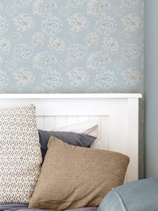 Abundance - Russet and Blue - Wallpaper