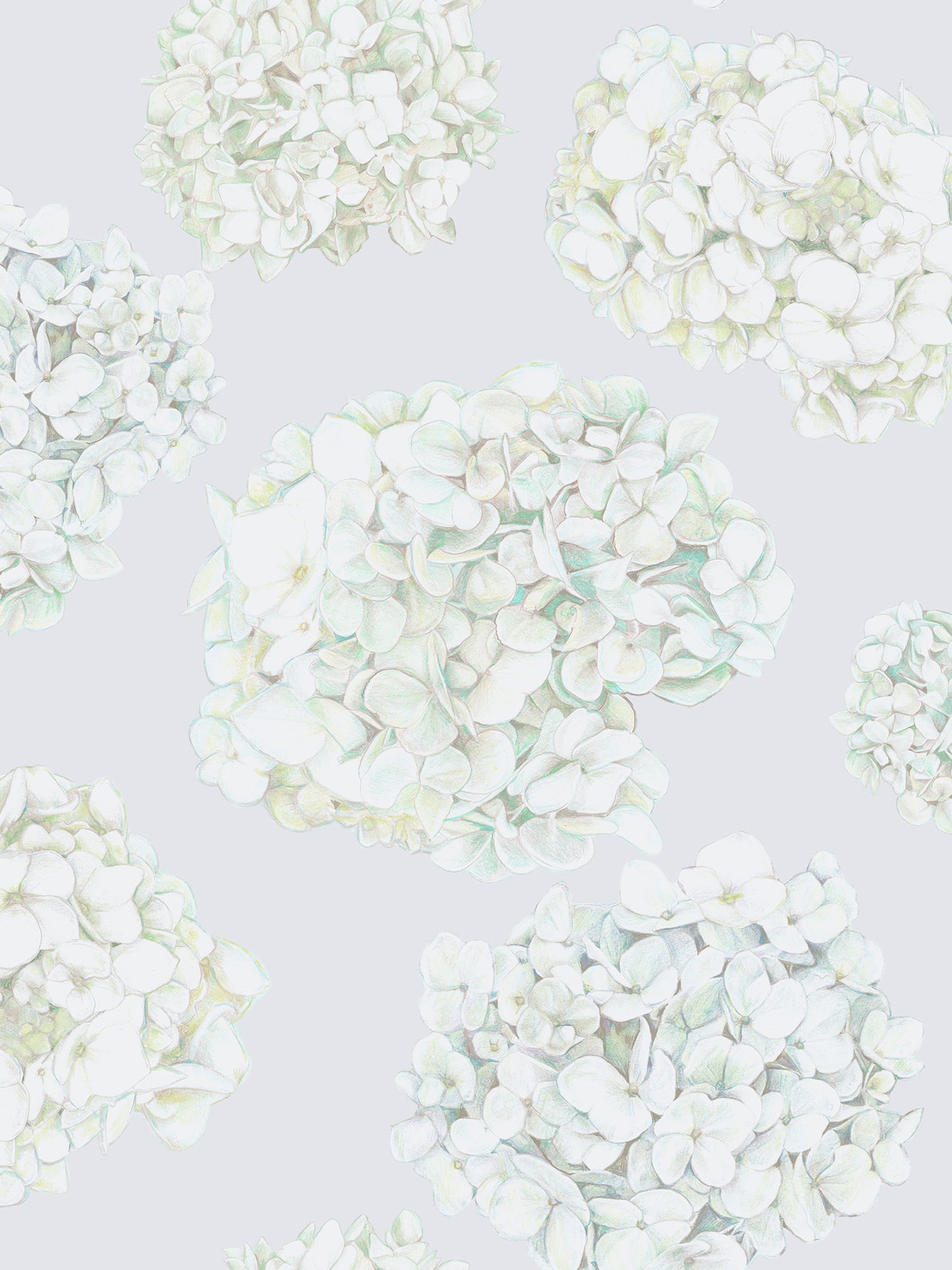 Abundance - Grey and Green - Wallpaper Sample