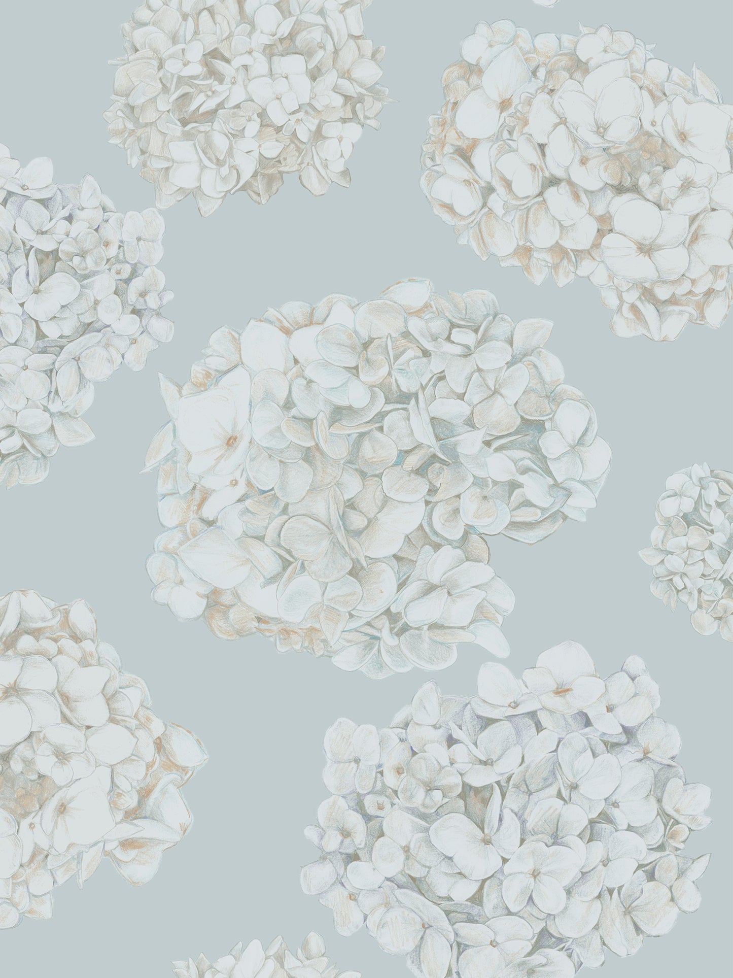 Abundance - Russet and Blue - Wallpaper Sample
