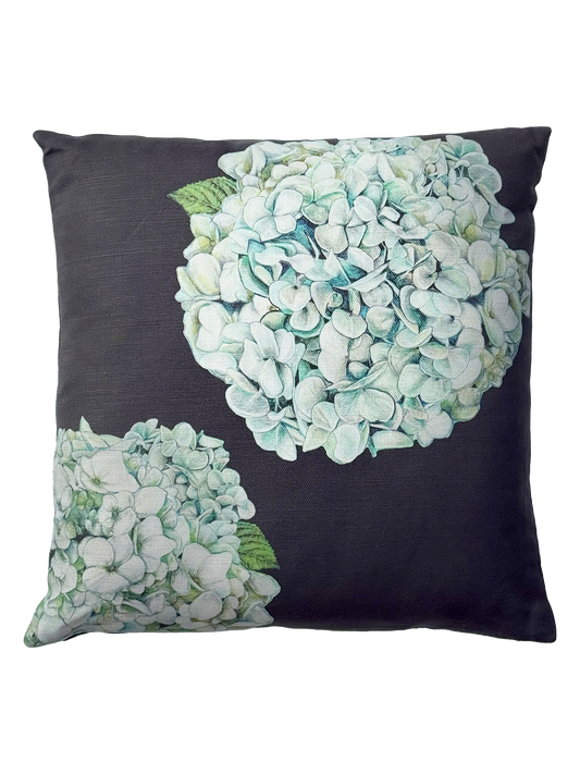 Hydrangea - Black - Cushion