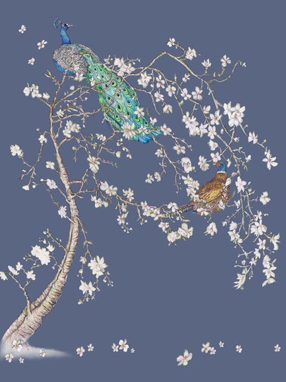 Indian Cherry Tree - Blue - Cushion